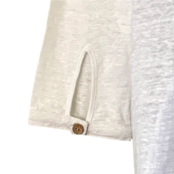 Chaser Blouse ButtonUp Top White Elbow Sleeve - Picture 9 of 10